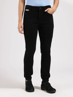 Calvin Klein - Black Skinny Fit Mid Waist Jeans