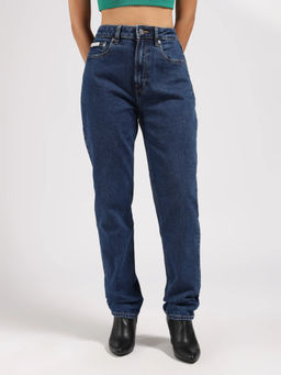 Calvin Klein - Blue Relaxed Fit High Waist Jeans