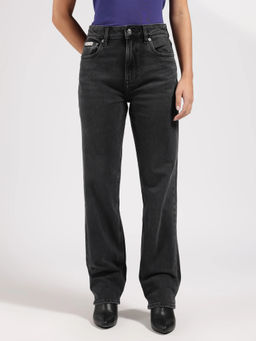 Calvin Klein - Black Regular Fit High Waist Jeans