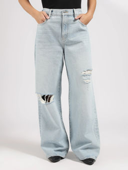 Calvin Klein - Blue Loose Fit High Waist Jeans