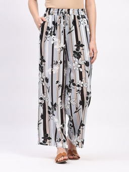 Global Republic - Rayon Printed Straight Fit Pant For (Uniqe-26, Multi)
