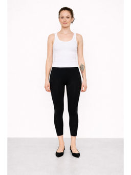 COLOR CAPITAL - Black Elastic Ankle Skinny Legging