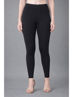 COLOR CAPITAL - Black Elastic Ankle Skinny Legging