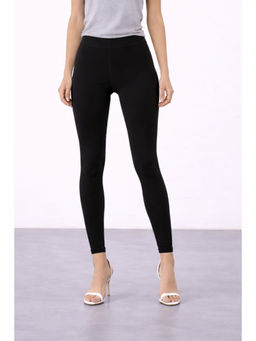 COLOR CAPITAL - Black Elastic Ankle Skinny Legging
