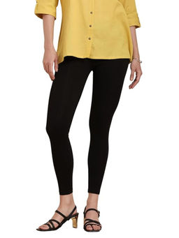 COLOR CAPITAL - Black Elastic Ankle Skinny Legging