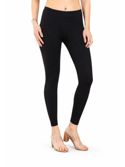 COLOR CAPITAL - Black Elastic Ankle Skinny Legging