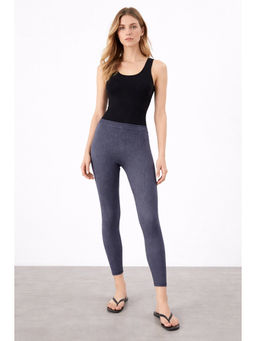 COLOR CAPITAL - Blue Elastic Ankle Skinny Legging