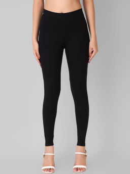 COLOR CAPITAL - Black Elastic Ankle Skinny Legging