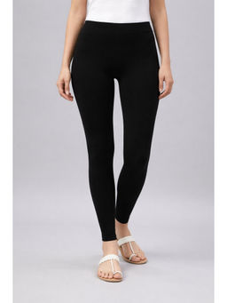 COLOR CAPITAL - Black Elastic Ankle Skinny Legging