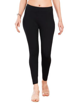 COLOR CAPITAL - Black Elastic Ankle Skinny Legging