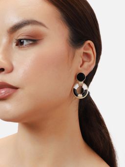 Sohi - Gold Plated Party Designer Stone Drop Earring for Women