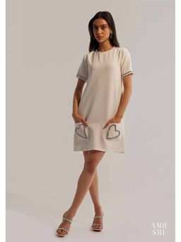 AMOSHI - Off White Embellished/Sequined Amore Dress