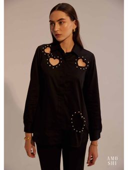 AMOSHI - Black Embellished/Sequined Amore Shirt