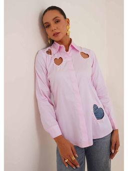 AMOSHI - Pink Embellished/Sequined Amore Shirt