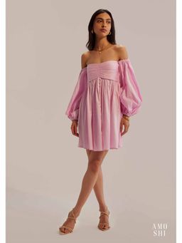 AMOSHI - Pink Ruched Bea Mini Dress