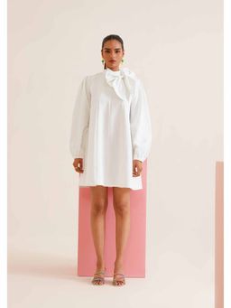 AMOSHI - White Solid/Plain Belle Dress