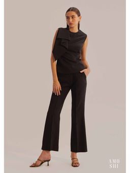 AMOSHI - Black Solid/Plain Daphne Co-Ord (Set of 2)