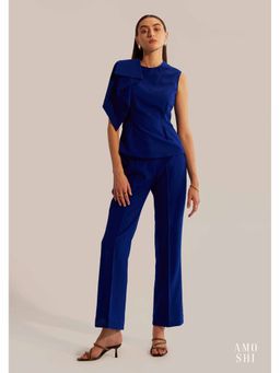 AMOSHI - Blue Solid/Plain Daphne Co-Ord (Set of 2)