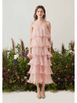 AMOSHI - Pink Solid/Plain Felicia Dress