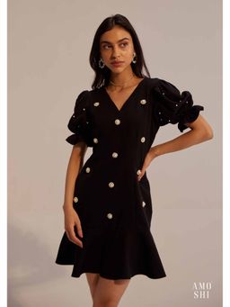 AMOSHI - Black Embellished/Sequined Fiona Dress