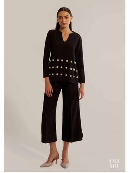 AMOSHI - Black Embellished/Sequined Fleur Co-Ord (Set of 2)