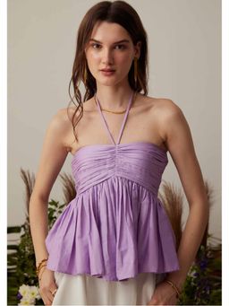 AMOSHI - Lavender Solid/Plain Holly Halter Top