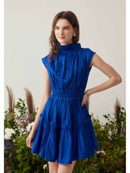 AMOSHI - Blue Pleated Jenna Dress