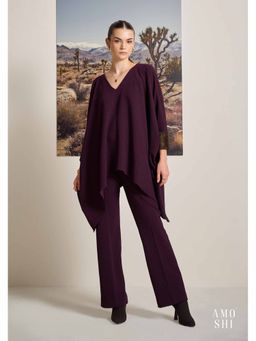 AMOSHI - Wine Solid/Plain Keffi Kaftan Top