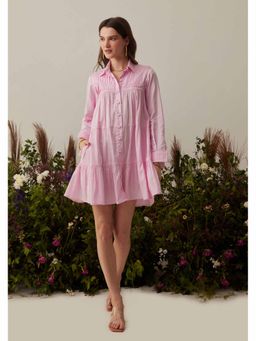 AMOSHI - Pink Pleated Tessa Mini Dress