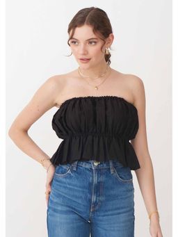 AMOSHI - Black Solid/Plain Tuba Top