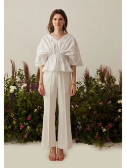 AMOSHI - White Solid/Plain Zoe Pant