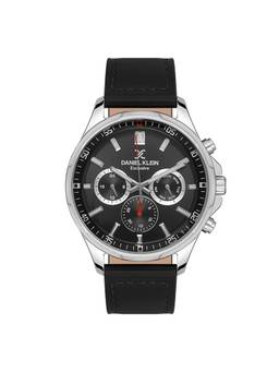 Daniel Klein Exclusive - Leather Analogue Black Dial Men's Watch-DK.1.13544-2