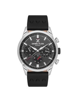 Daniel Klein Exclusive - Leather Analogue Black Dial Men's Watch-DK.1.13546-1