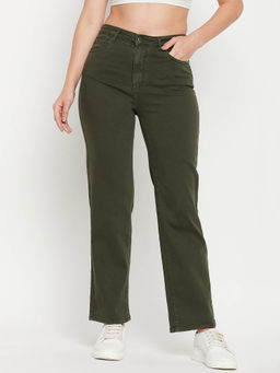 Madame - Women Olive Denim Jeans