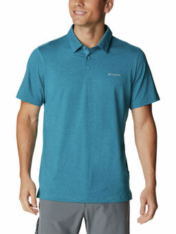 Columbia - Mens Blue Omni-Wick Tech Trail Polo Tshirt