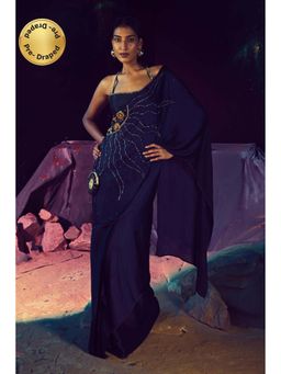 Baise Gaba - Pre-Draped Solina Saree with Stitched Blouse