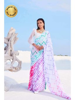 MONK & MEI - Multi-Colour Celestia Pre Stitched Saree with Stitched Blouse