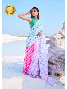 MONK & MEI - Multi-Colour Celestia Pre Stitched Saree with Stitched Blouse