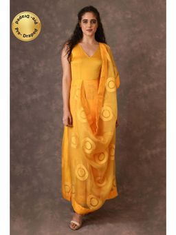 Naina Arunima - Yellow Drape Saree
