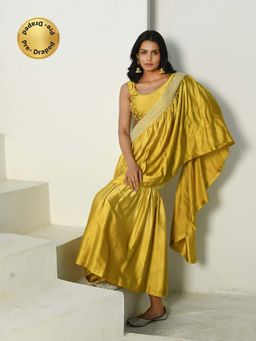NUHH - Glam Festive Edit Saree with Stitched Blouse