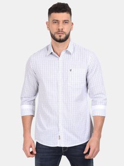VUDU - White Checked Full Sleeve Shirt