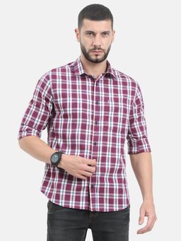VUDU - Red and Indigo Detail Check Shirt