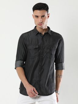 VUDU - Classic Black Denim Overshirt