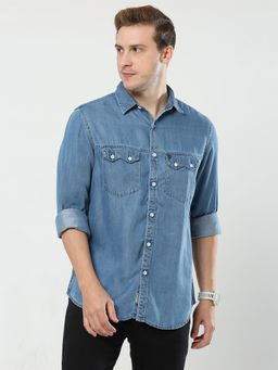 VUDU - Light Indigo Denim Shirt