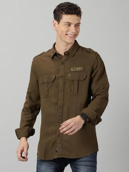 VUDU - Khaki Box Pocket Shirt