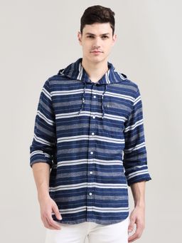 VUDU - Urban Stripe Hooded Shirt