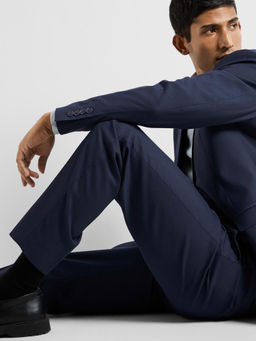 Selected - Navy Blue Mid Rise Suit-Set Trousers
