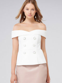 Forever New - Skylar Double Breasted Bardot