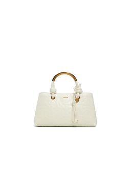 Aldo - Yerin White Womens Satchel Bag with Detachable Strap and Keychain