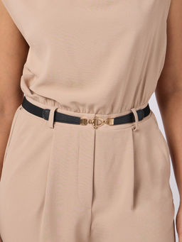 Twenty Dresses by Nykaa Fashion - Black Solid Thin Waist Belt